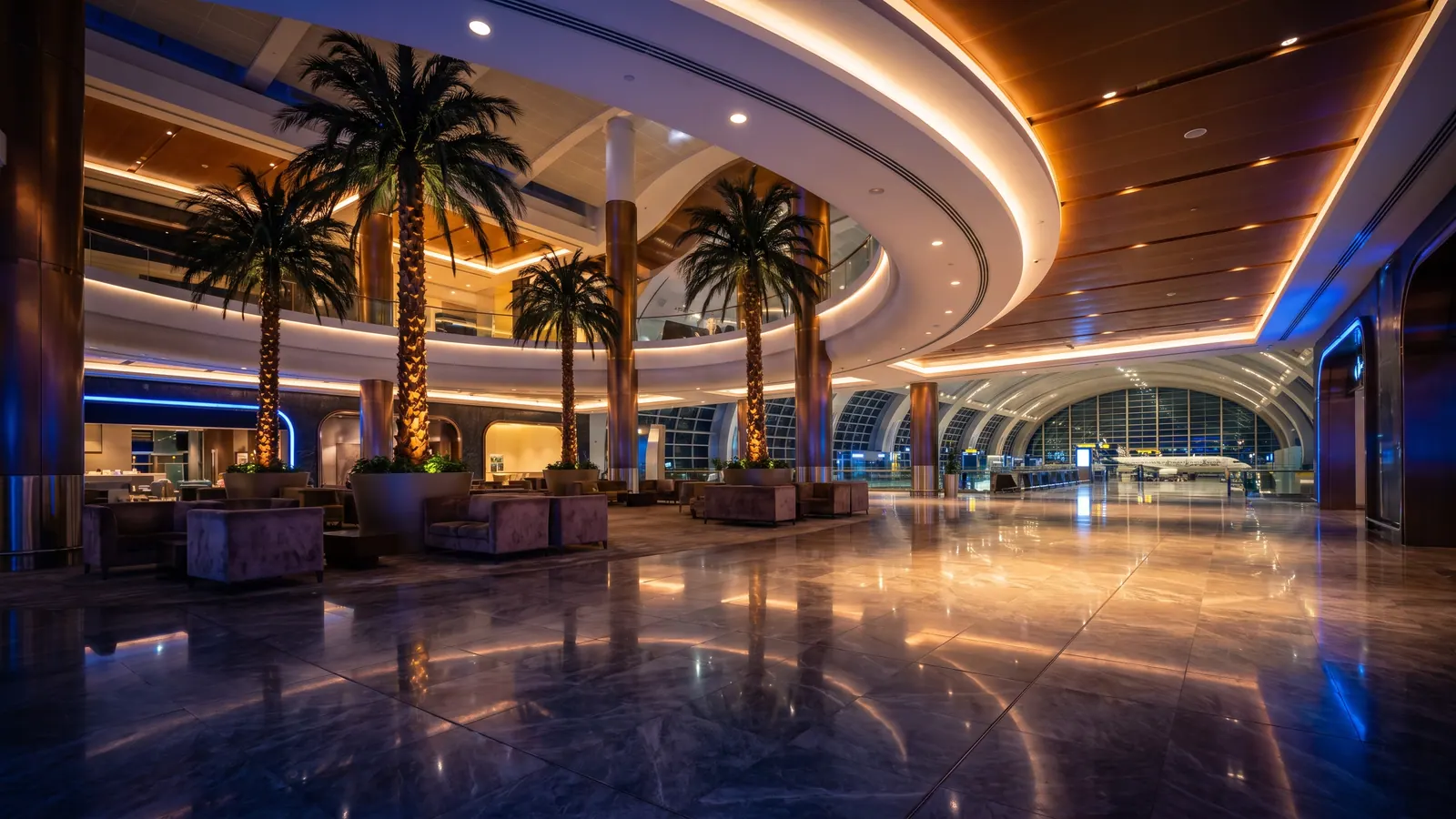 Dubai International à noite